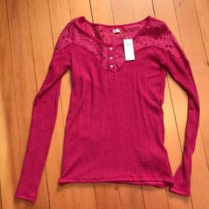 Hollister Long Sleeve (Dark Pink)